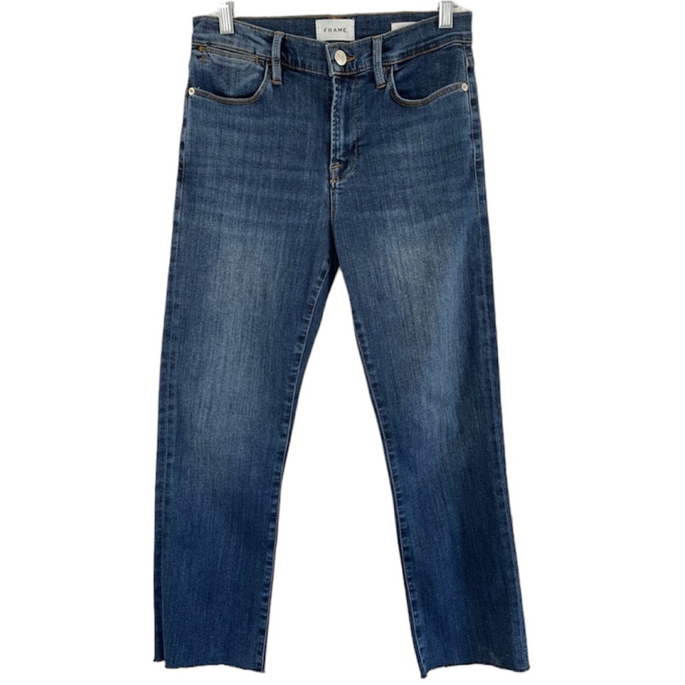 FRAME Le High Straight Jeans Medium Wash Size 28